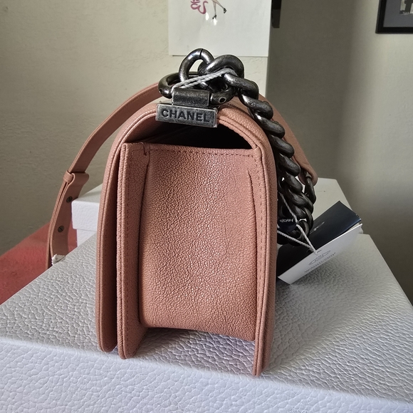 Chanel boy pink caviar small bag - Picture 13 of 13